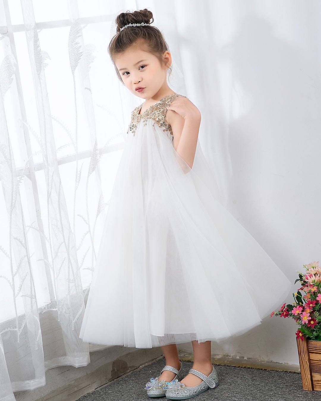 NumberSea - Numbersea Sleeveless Flower Girl Dresses Girls Princess Dresses Children's Occasion Wear Party Dresses Birthday Dresses