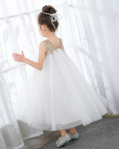 NumberSea - Numbersea Sleeveless Flower Girl Dresses Girls Princess Dresses Children's Occasion Wear Party Dresses Birthday Dresses