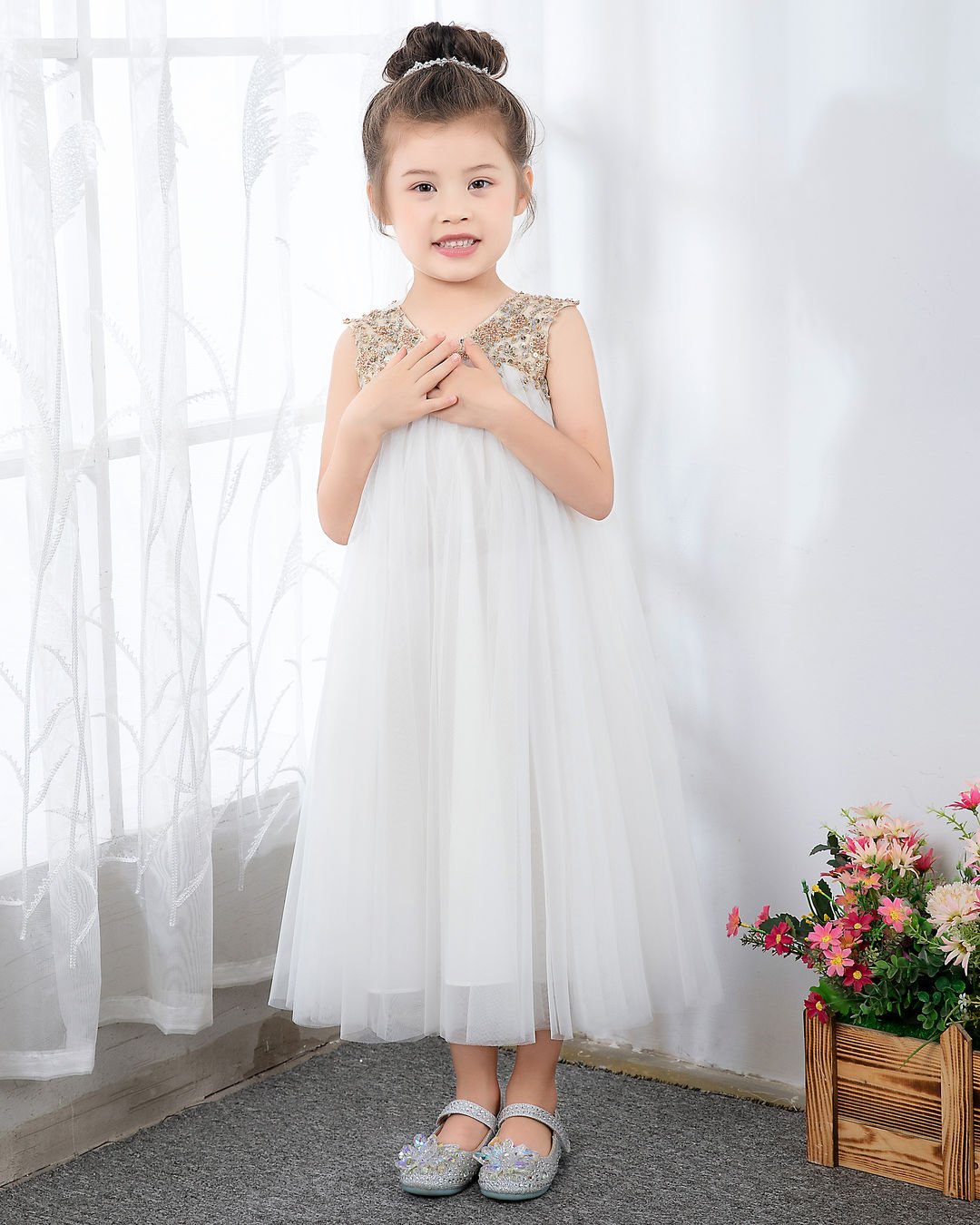 NumberSea - Numbersea Sleeveless Flower Girl Dresses Girls Princess Dresses Children's Occasion Wear Party Dresses Birthday Dresses