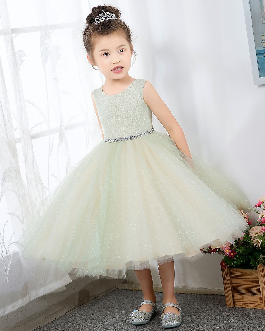 NumberSea - Sleeveless Girls Cute Princess Dresses Children's Occasion Wear Kids Party Dresses Birthday Dresses