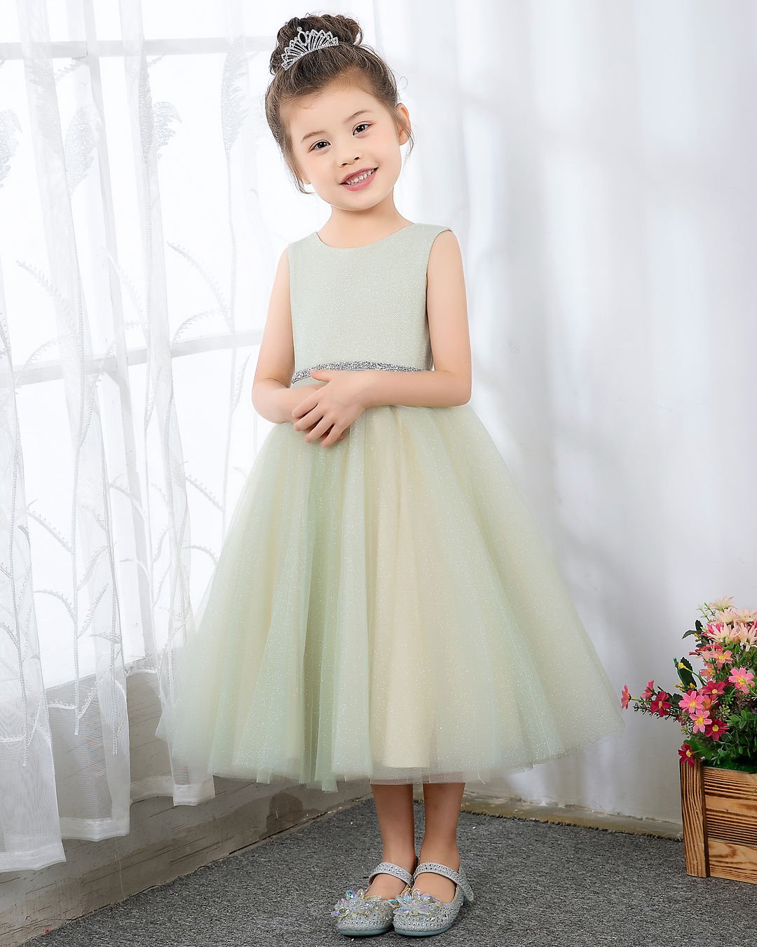 NumberSea - Sleeveless Girls Cute Princess Dresses Children's Occasion Wear Kids Party Dresses Birthday Dresses