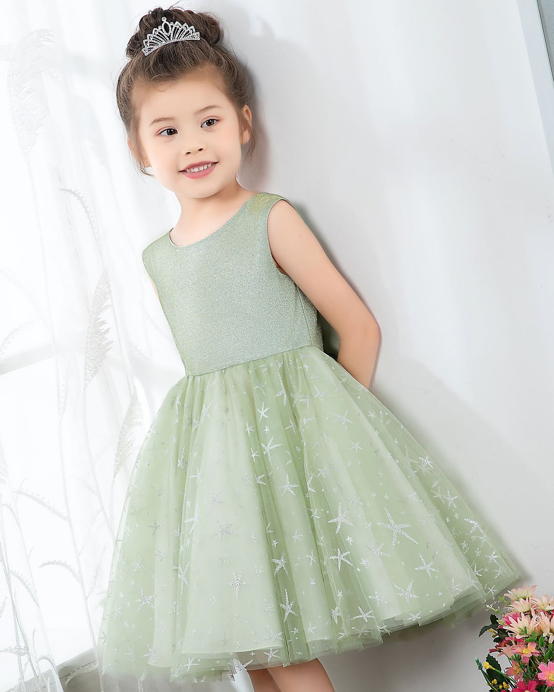 NumberSea - Sleeveless Girls Cute Princess Dresses Kids Party Dresses Birthday Dresses Children's Occasion Wear