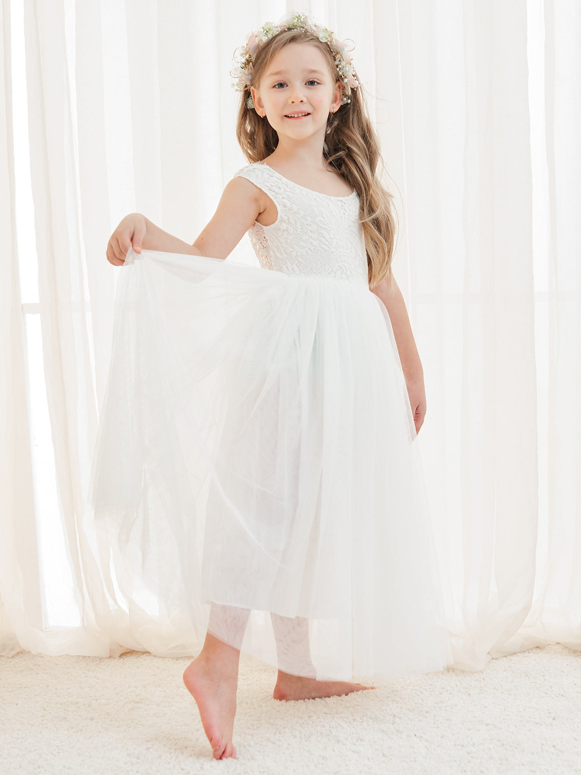 Enchanted Tulle Lace Flower Girl Dress