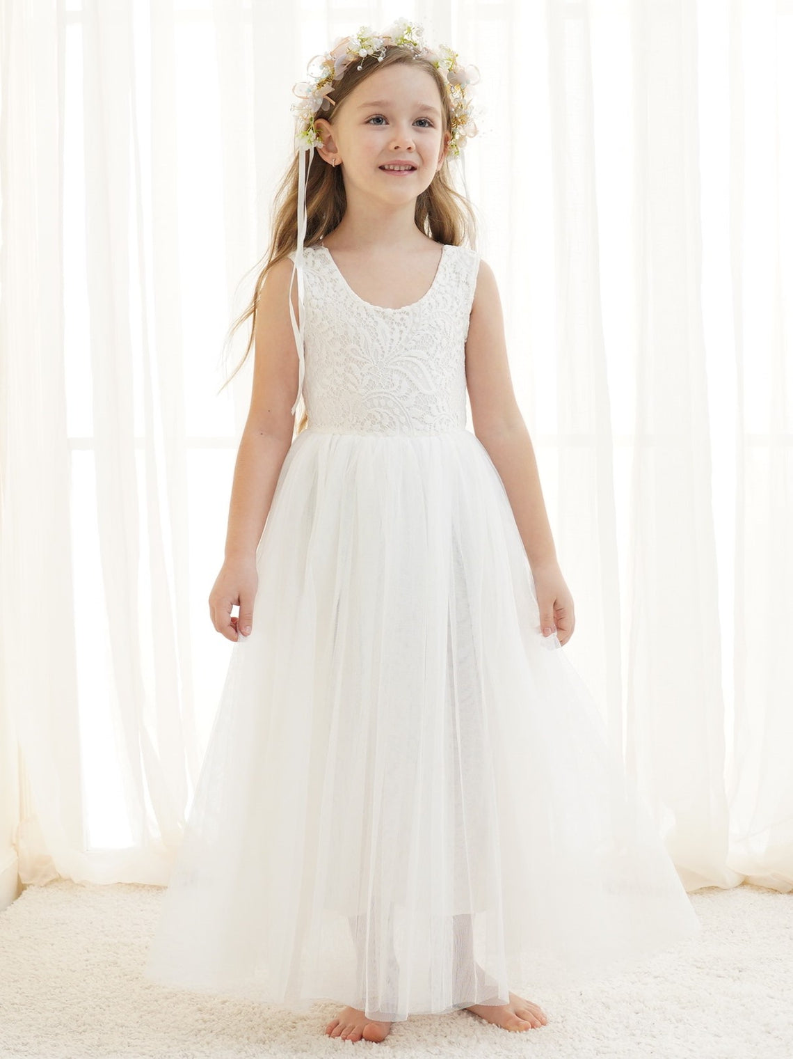 Enchanted Tulle Lace Flower Girl Dress