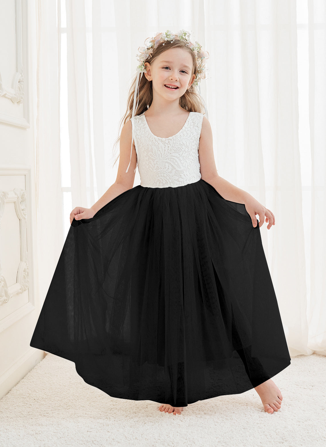 Enchanted Tulle Lace Flower Girl Dress