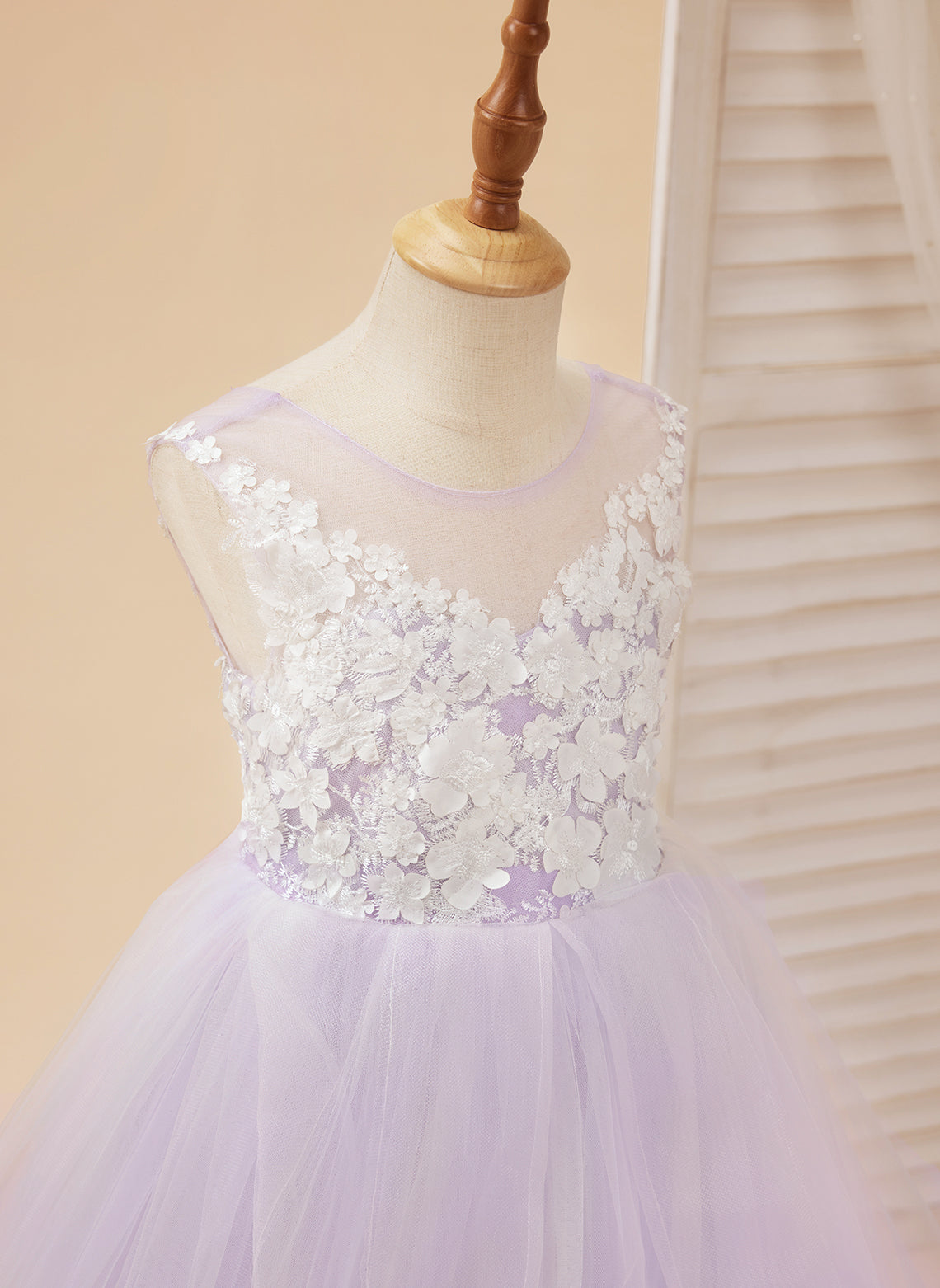 Enchanted Princess Tulle and Lace  Flower Girl Dress