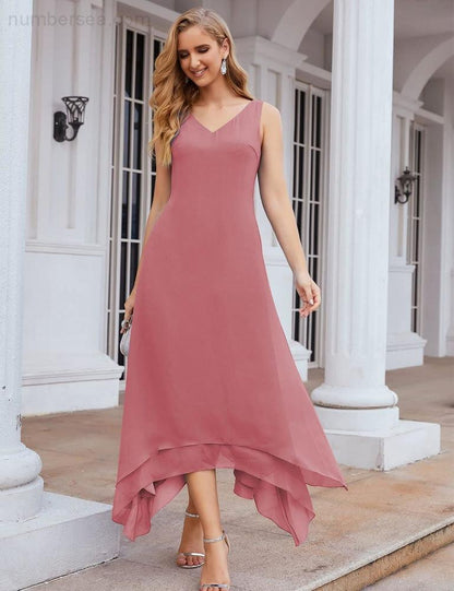 NumberSea - Numbersea Chiffon Plus Size Mother of Bride Dresses with Jacket Formal Dresses for Wedding SEA28073