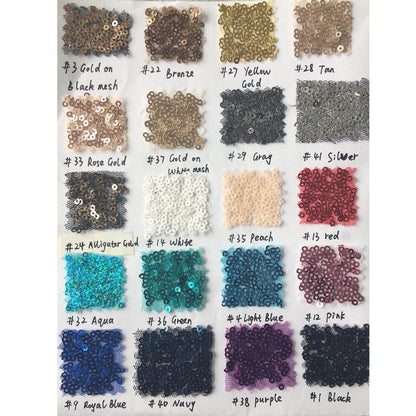 NumberSea - Color Swatch for sequins