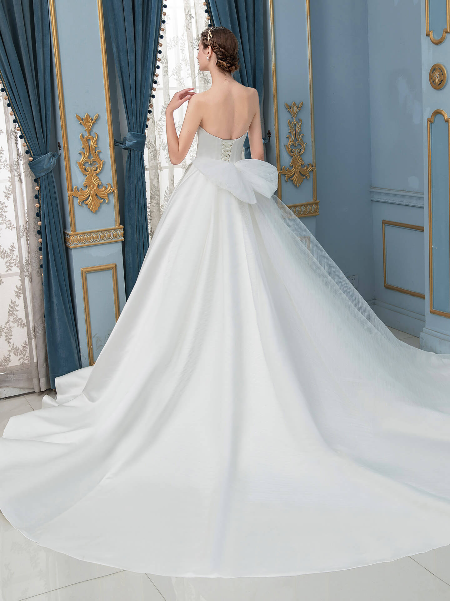 Ball Gown Satin Wedding Dresses Sleeveless Floor Length