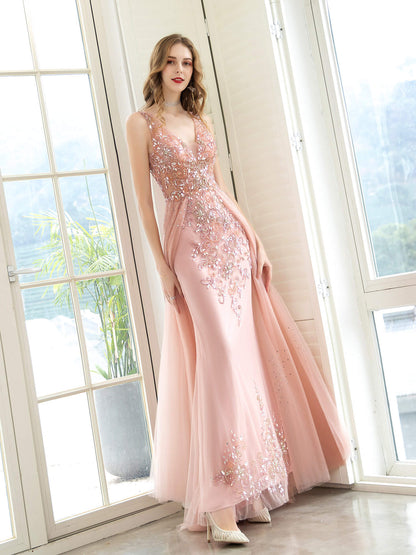 Numbersea Luxury Sheath Column Celebrity Style Elegant Inspired Holiday Cocktail Party Formal Evening Dress Floor Length