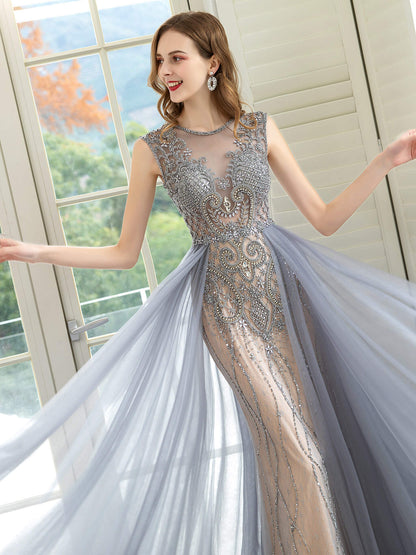 Numbersea Mermaid / Trumpet Luxurious Glittering Fairy Sexy Formal Evening Dresses Prom Dresses Sleeveless