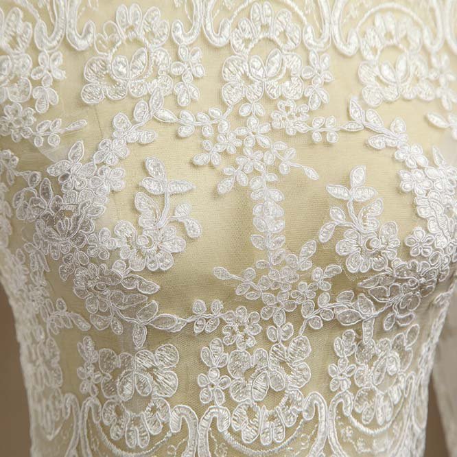 NumberSea - Numbersea Lace Wedding Wraps Coats / Evening Jackets / Wedding Party Bolero Shrug Sleeves Lace - up