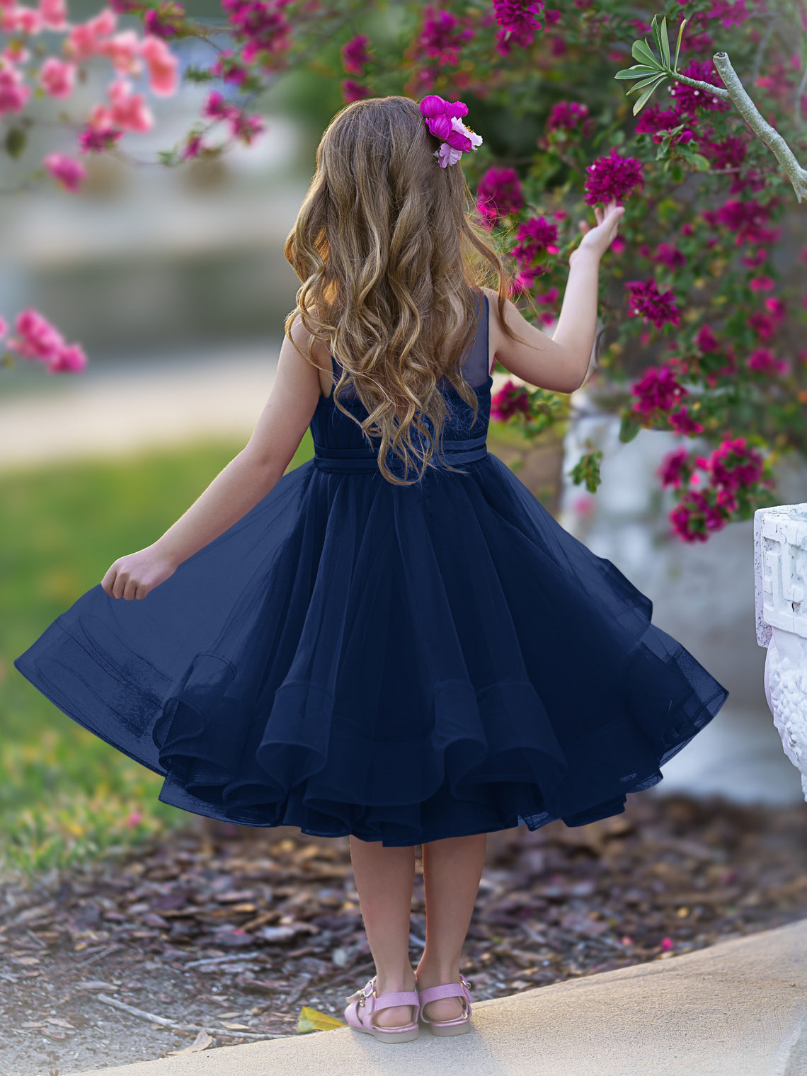 NumberSea - Ball - Gown/Princess Tulle Knee - length Flower Girl Dress