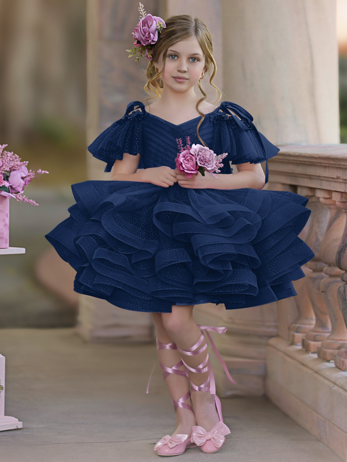 NumberSea - Ball - Gown/Princess Tulle Knee - length Birthday Flower Girl Dress