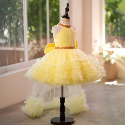 Tulle Sleeves Less Knee-length Baby Girl Dress