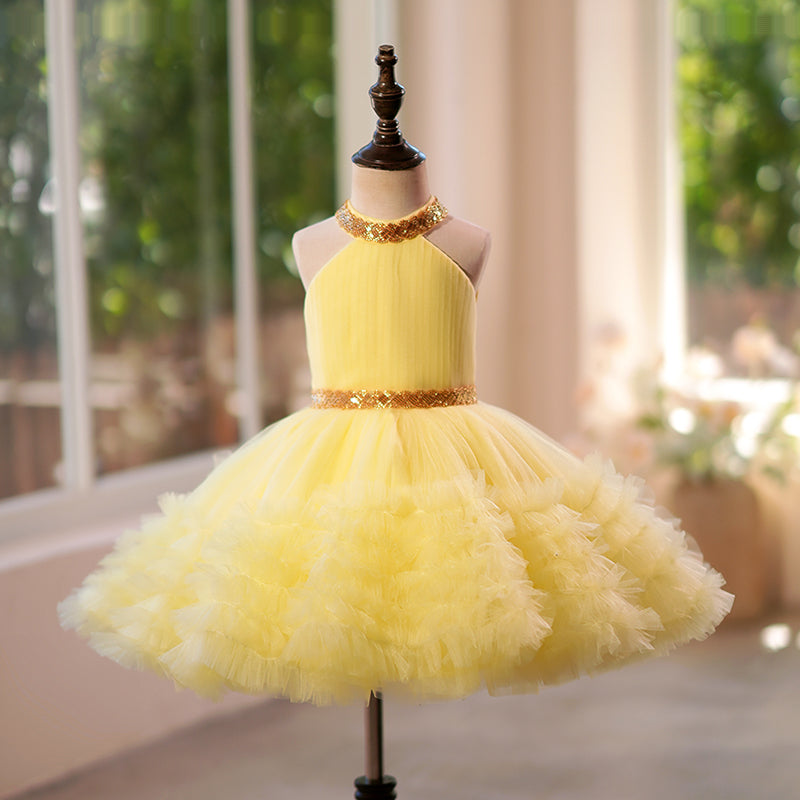 Tulle Sleeves Less Knee-length Baby Girl Dress