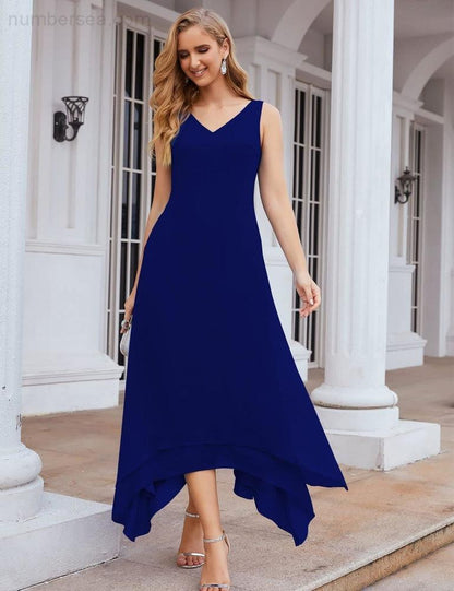 NumberSea - Numbersea Chiffon Plus Size Mother of Bride Dresses with Jacket Formal Dresses for Wedding SEA28073