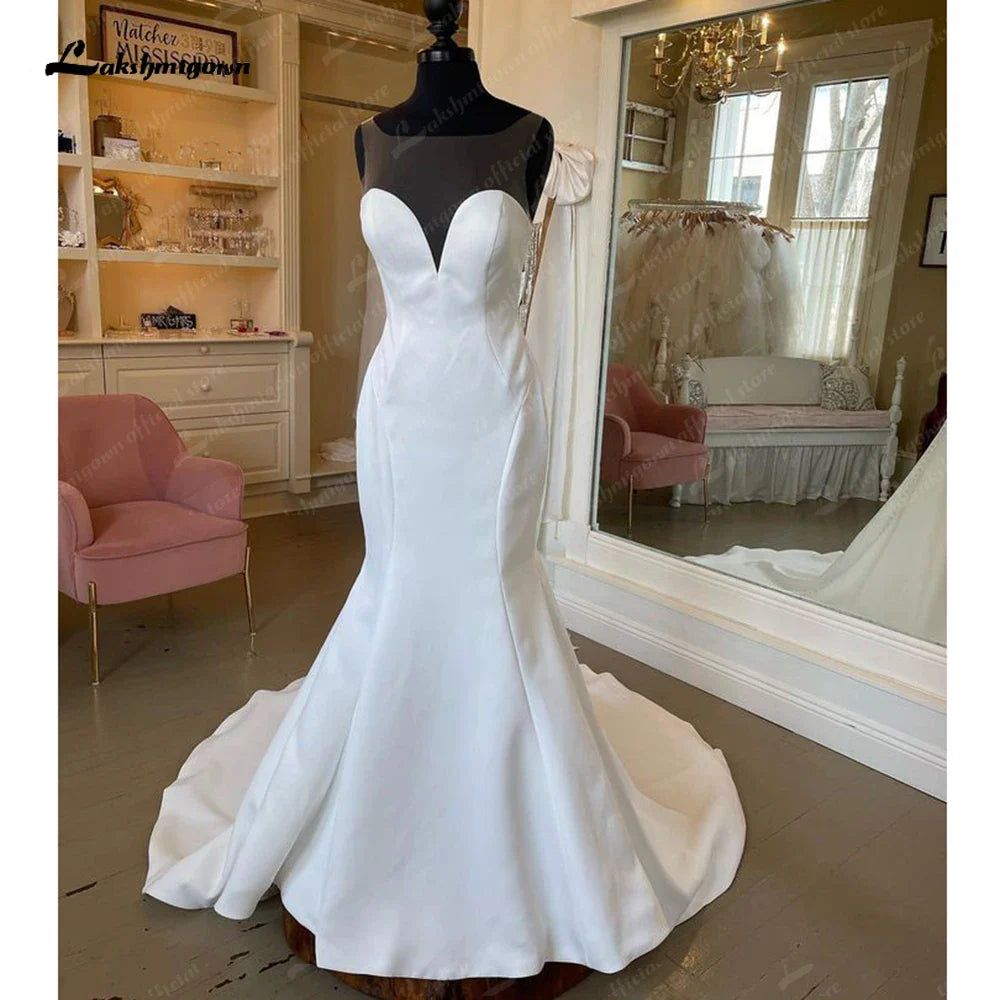 NumberSea Sexy Satin Spitze Meerjungfrau Herzförmiger Ausschnitt Hochzeit Kleid 2025 Weg Von der Schulter trajes de novias largos 