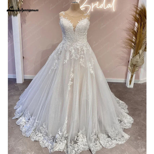 NumberSea Princess Women Lace Boho Wedding Gowns 2025 Vestido De Noche Bridal Dress A Line Beach Bridal Dress Robe Mariage