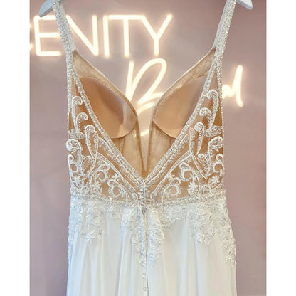 NumberSea Off White Luxurious Bridal Bohemian Wedding Dress Lace Beads Summer 2025 Sukienka A Line Chiffon Beach Bridal Gowns