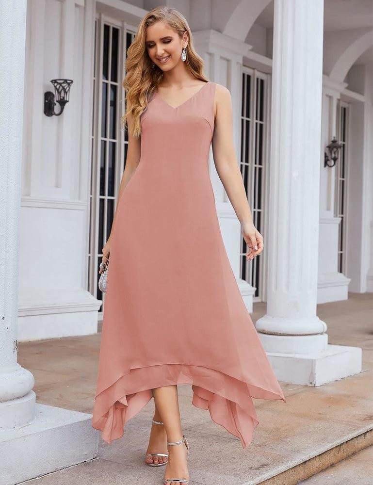 Numbersea Chiffon Plus Size Mother of Bride Dresses with Jacket Formal Dresses for Wedding SEA28073 - numbersea