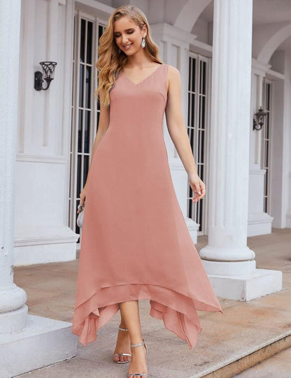 NumberSea - Numbersea Chiffon Plus Size Mother of Bride Dresses with Jacket Formal Dresses for Wedding SEA28073