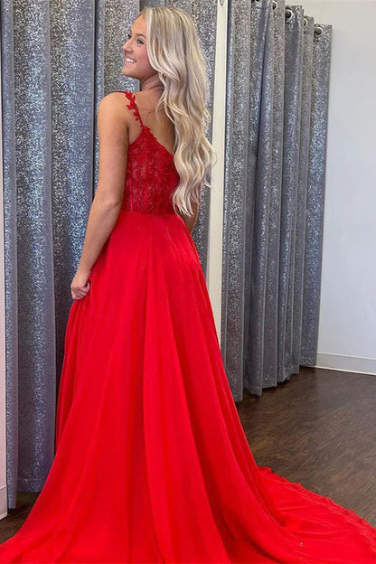 Tulle With Slit Sweetheart Prom Dresses