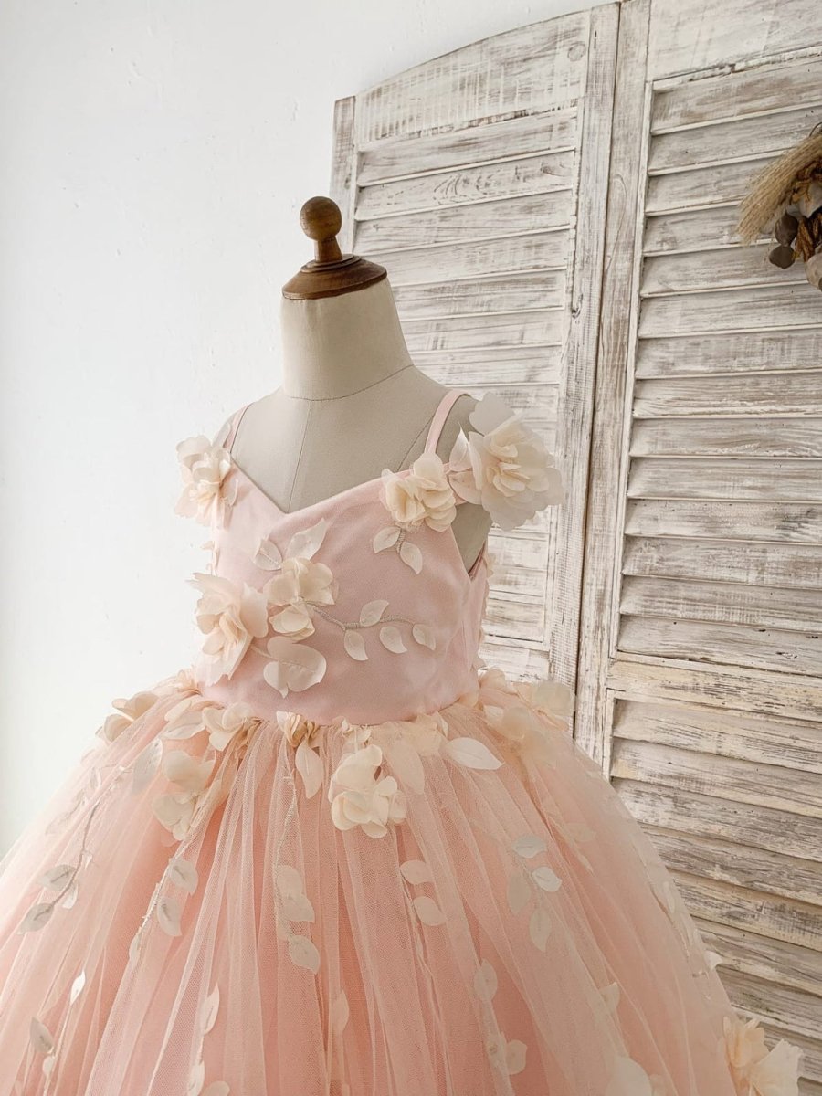 NumberSea - A - line Satin Tulle Floor - length Flower Girl Dress