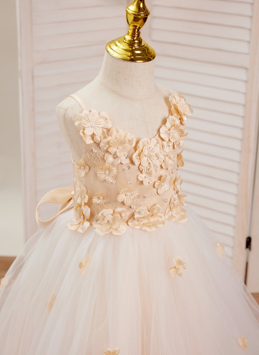 NumberSea - A - line Tulle Asymmetrical Ivory Dress (010220938)