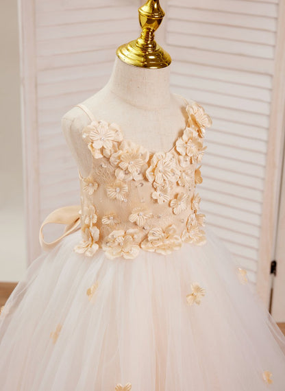 NumberSea - A - line Tulle Asymmetrical Ivory Dress (010220938)