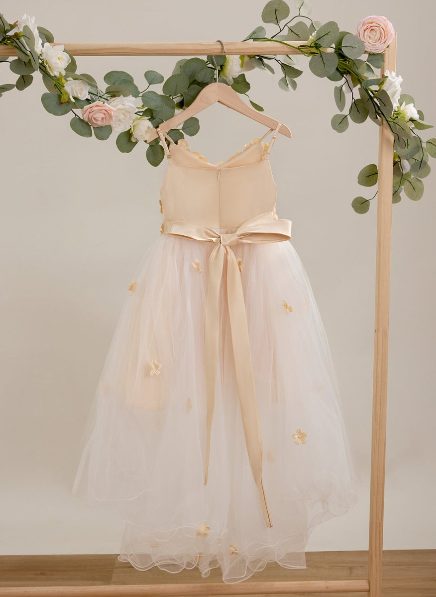 NumberSea - A - line Tulle Asymmetrical Ivory Dress (010220938)