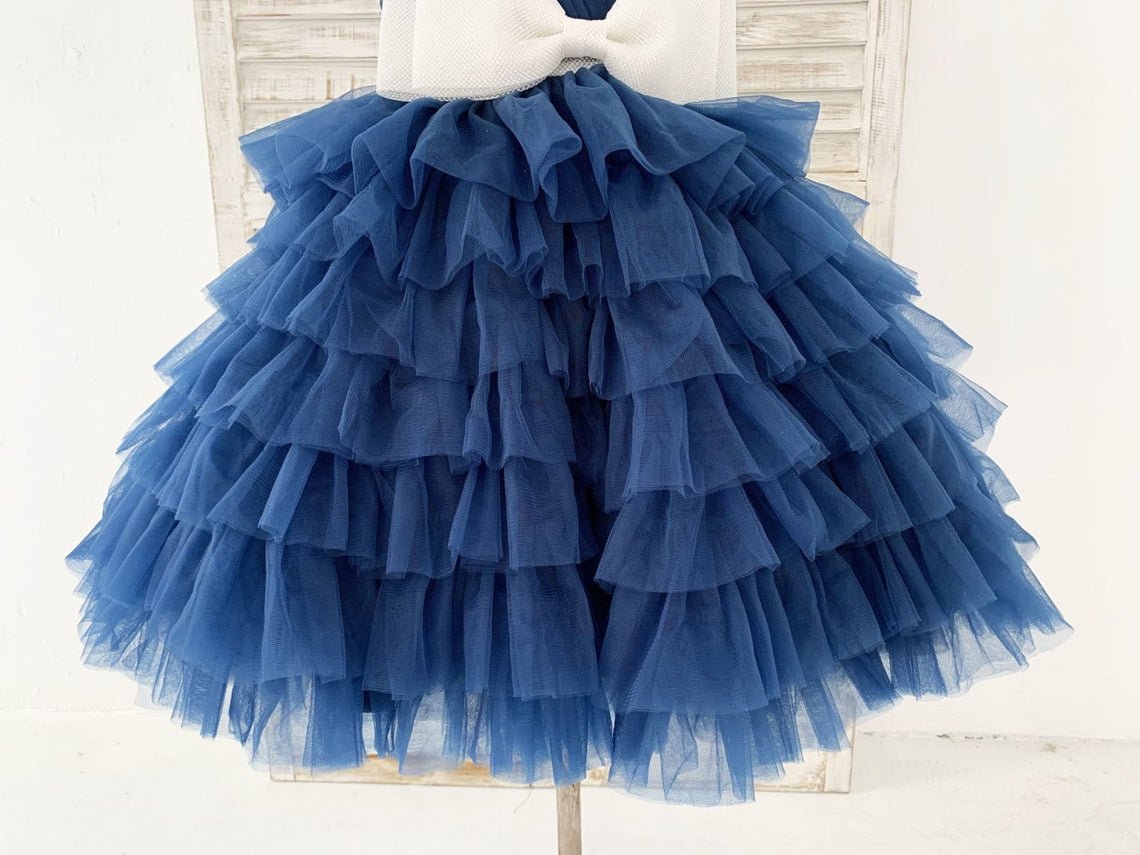 NumberSea - A - line Tulle Knee - length Flower Girl Dress