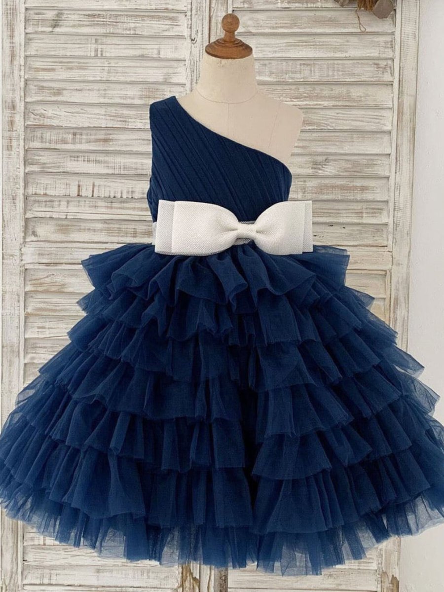 NumberSea - A - line Tulle Knee - length Flower Girl Dress