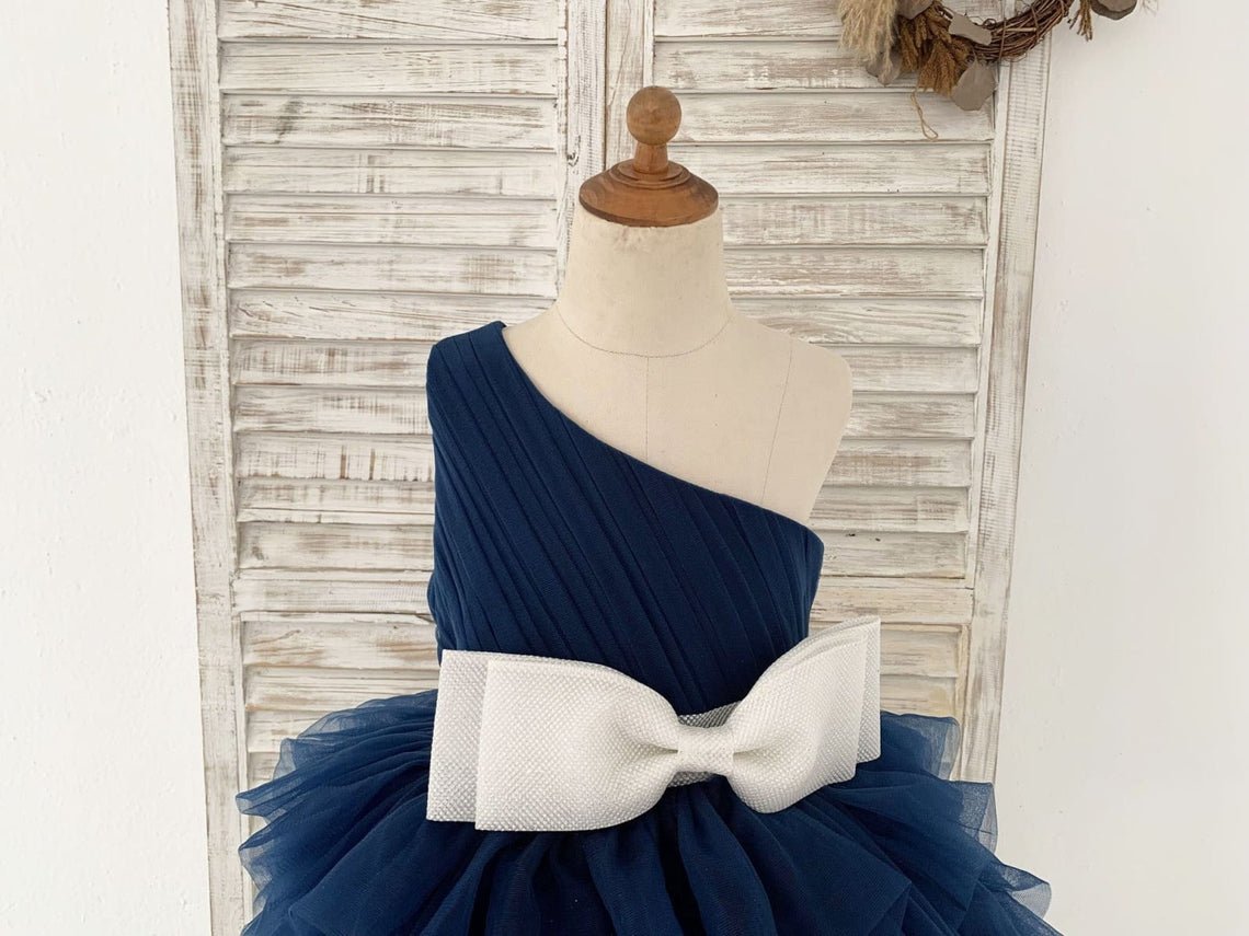 NumberSea - A - line Tulle Knee - length Flower Girl Dress