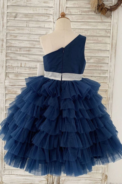 NumberSea - A - line Tulle Knee - length Flower Girl Dress