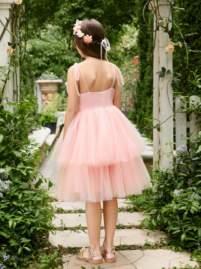 NumberSea - A - line Tulle Knee - length Pearl Pink Dress (2003224887)