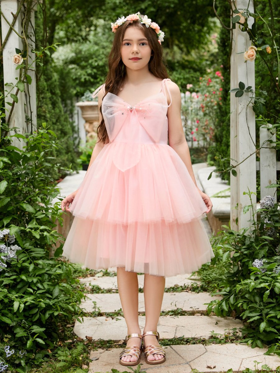 NumberSea - A - line Tulle Knee - length Pearl Pink Dress (2003224887)