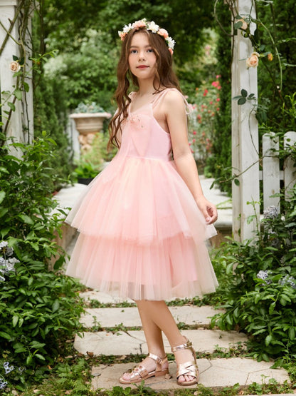 NumberSea - A - line Tulle Knee - length Pearl Pink Dress (2003224887)