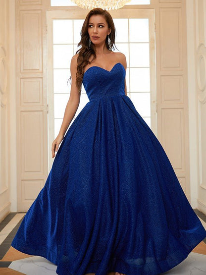 NumberSea - A - Line/Princess Ruffles Sweetheart Sleeveless Floor - Length Dresses