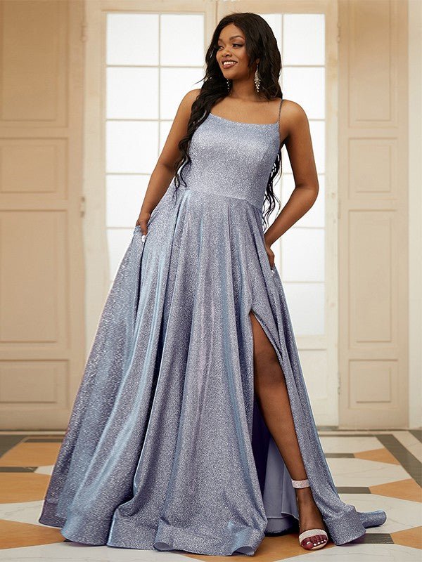 NumberSea - A - Line/Princess Ruffles V - neck Sleeveless Floor - Length Dresses