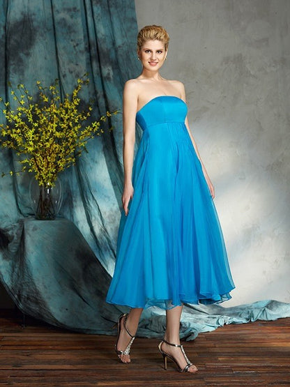 NumberSea - A - Line/Princess Strapless Applique Sleeveless Short Organza Mother of the Bride Dresses