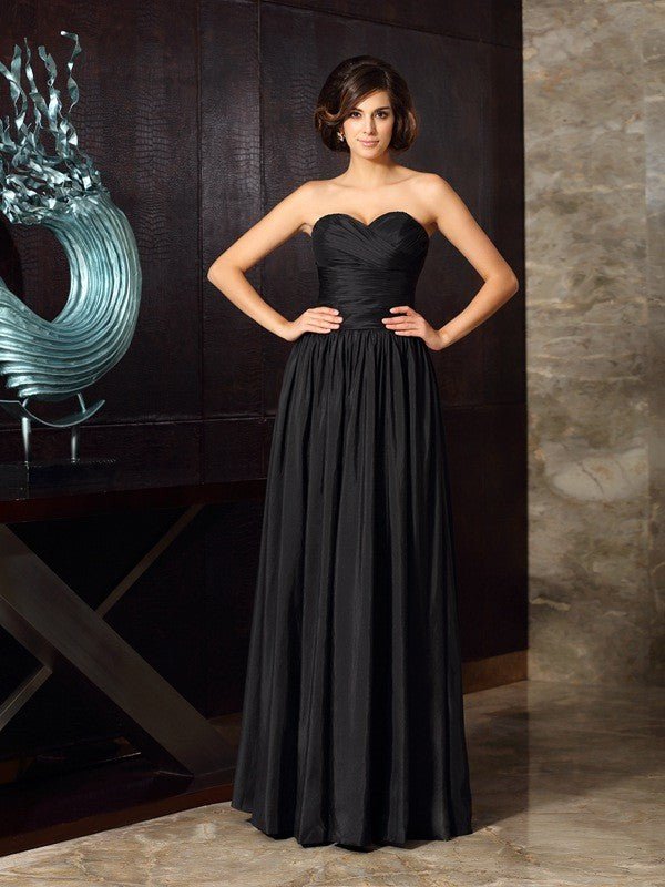 NumberSea - A - Line/Princess Sweetheart Applique Sleeveless Long Taffeta Mother of the Bride Dresses