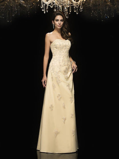 NumberSea - A - Line/Princess Sweetheart Sleeveless Long Net Mother of the Bride Dresses