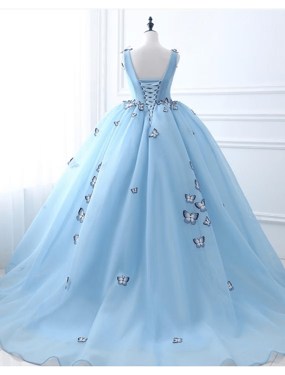 NumberSea - Ball Gown Prom Dresses Luxurious Dress Engagement Court Train Sleeveless V Neck Tulle with Pleats Appliques