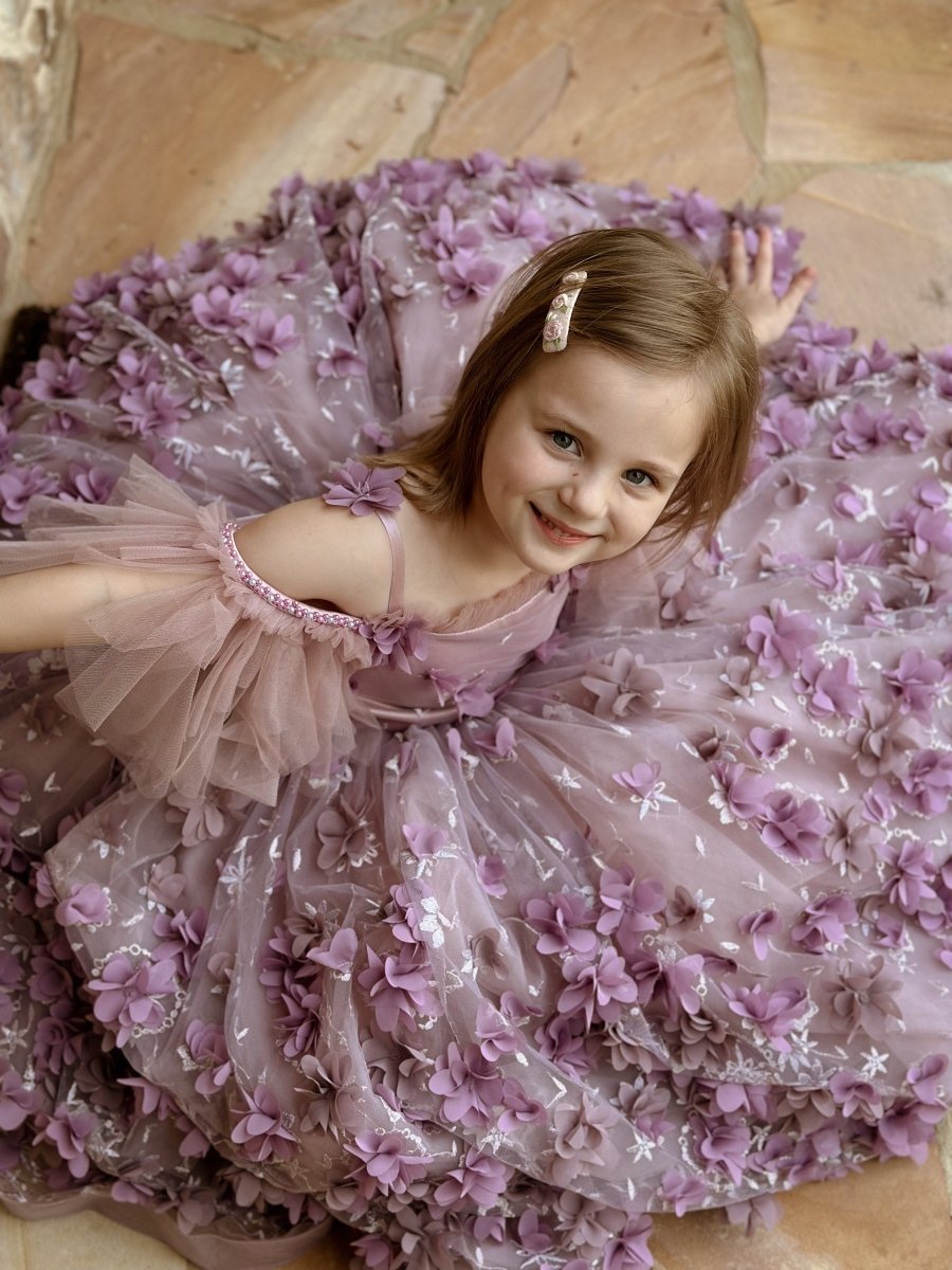 NumberSea - Ball - Gown/Princess 3D Flower Tulle Floor - length Dress