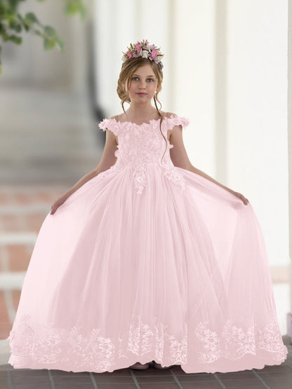 NumberSea - Ball - Gown/Princess Lace Sweep Train Pink Birthday Dress