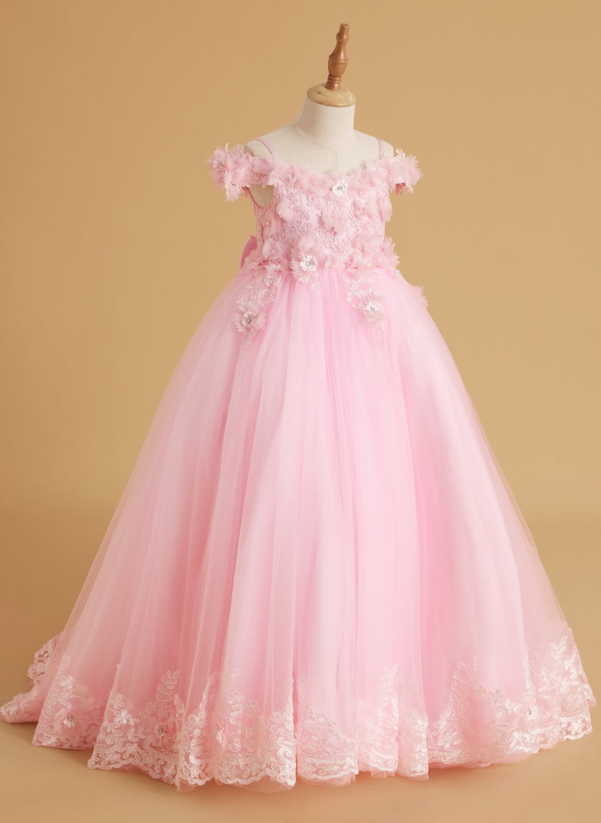 NumberSea - Ball - Gown/Princess Lace Sweep Train Pink Birthday Dress