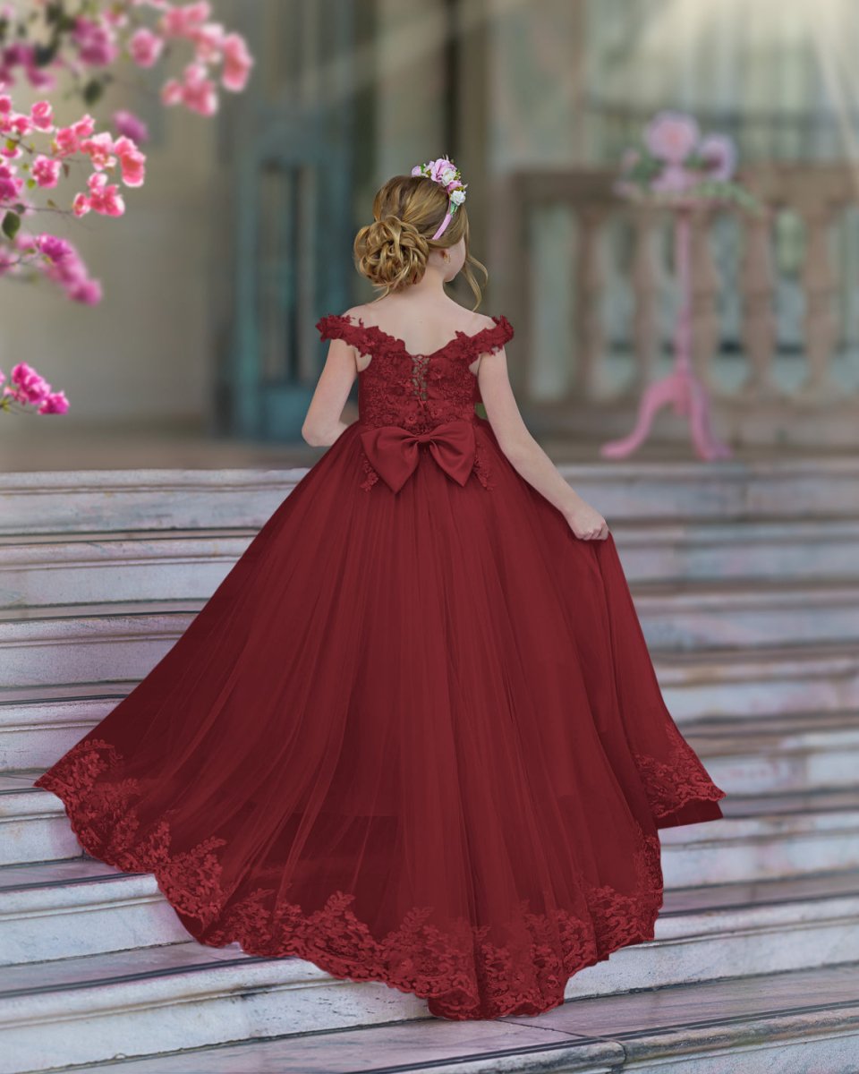 NumberSea - Ball - Gown/Princess Lace Sweep Train Pink Birthday Dress