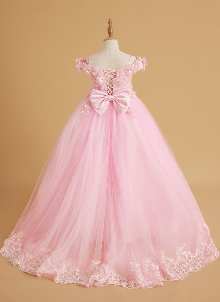 NumberSea - Ball - Gown/Princess Lace Sweep Train Pink Birthday Dress