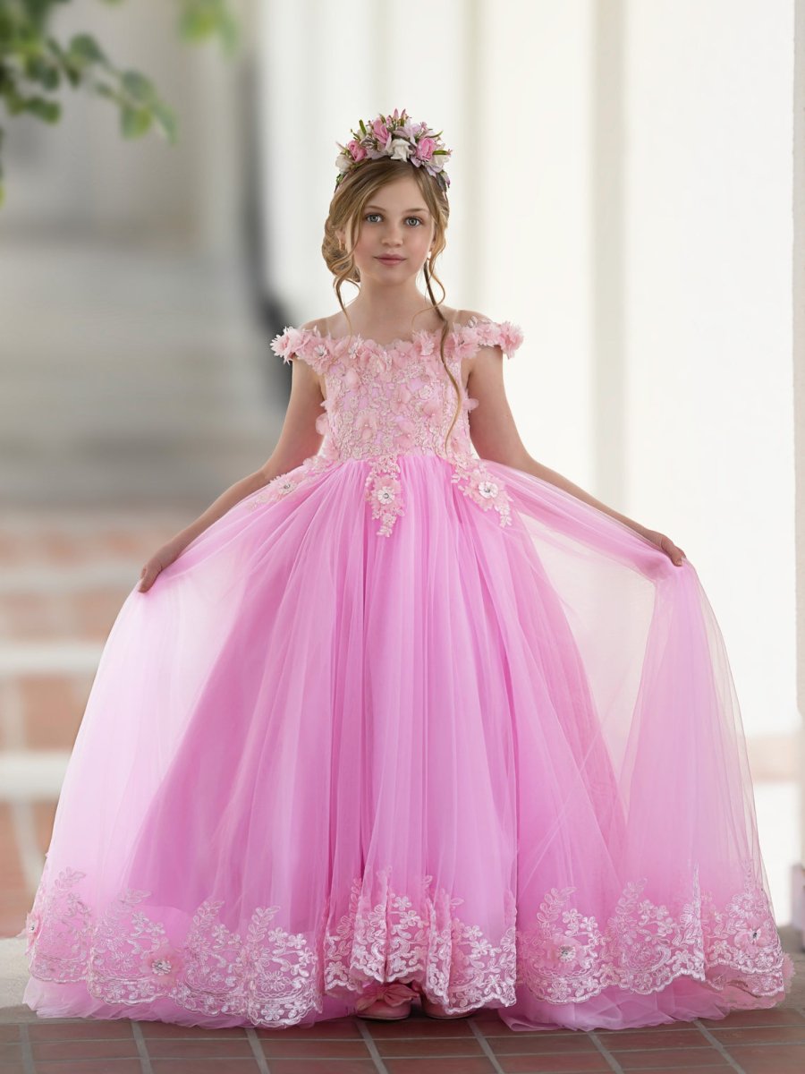 NumberSea - Ball - Gown/Princess Lace Sweep Train Pink Birthday Dress